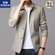 Romon Frühling Herbst Herren Business Casual Jacke mittleren und jungen festen Farben Dünn Korean Slim Jacket Herren Hellgrau 1048 m [Vorgeschlagen 98-110jin [Jin gleich 0,5 kg]]