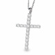 Bindao pt950 platinum cross pendant moissanite L stone full of diamonds fashion simple temperament women's necklace cold style