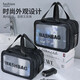 Dry and wet separation wash bag cosmetic storage bag trunk portable waterproof swimsuit bath towel large capacity storage bag wet separation thickened model classic black small [26*15*15] double-layer large capacity