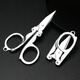Xinai Folding Scissors Mini Portable Stainless Steel Portable Small Travel Nose Hair Fishing Keychain Small Scissors Handmade Folding Scissors 1 Pack