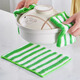 Beautiful polyester bamboo fiber dishwashing cloth, not easy to stain with oil, kitchen cleaning rag, household, not easy to shed, absorb water, lazy cleaning towel, 5 pack, large size 25*25cm, striped orange