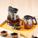 One pot and four cups tea set Large capacity glass tea cup with filter High temperature resistant kettle Tea set without base 1000ML One pot + four cups set 1 piece