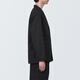 Muji Herrenjacke Langschläfe Herrenjacke Herren Frühling und Herbstanzug kleiner Anzug AC1W3A4S Black M (170/92a)