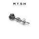 Mingyang Decorative Sea MYSH 925 silver rose brooch men's original retro high-end suit corsage pin birthday gift rose brooch + brand black gift box