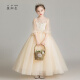 Yu Zhisheng (YUZHISHENG) girls dress girl host evening dress flower girl princess dress tutu children catwalk piano performance dress champagne color 150cm