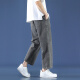 Foss Phil Light Blue Jeans Herren Sommer dünne neun-Punkte-lose trendige Sportarten und lässige, gerade große Hose mit breitem Bein Mode Marke 718-K829 Dark Grey 3xl [Empfohlen 175-190jin [Jin Equals gleich 0,5 kg]]