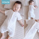 Youqi baby clothes summer thin pure cotton short-sleeved onesies newborn clothes for men and women baby pajamas romper short-sleeved [milk white] closed 66cm
