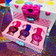 Xiaoling toys Jieyani makeup box girl makeup suitcase eye shadow box set children's manicure toy gift box 68652 French literary makeup bag