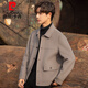 Pierre Cardin wool double-sided woolen coat men's lapel jacket high-end coat short winter thickened woolen top trendy black XL 180