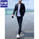 ROMON high-end suit suit for men, business casual, versatile suit, two-piece suit, Korean version, slim fit groom's wedding dress, light gray two-piece suit (suit + pants) 2XL Recommendation 135Jin Jin is equal to 0.5kg -149Jin Jin is equal to 0.5kg