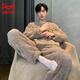 
Catman (MiiOW) coral velvet pajamas for men in autumn and winter plus velvet thickened winter teenager boys home clothing set 2025 new style warm velvet 12004 L (recommended 165-172 high, 100-130Jin [Jin equals 0.5 kg] heavy