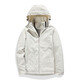 Chaqueta de gabardina de vancamel de camello occidental de las mujeres más la chaqueta corta espesada con capucha con capucha suave de la capa de choque de una sola capa 9930S Polvo de pezón Zi - Mujeres [color sólido] 2xl