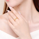 Yujingji Fat Donglai same style Focus on quality Four-leaf clover ring new gold women's model 999 gold opening adjustable 5 four-leaf clover ring