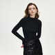 
Fan Silan [machine washable] lace slim knitted base shirt for women in autumn and winter 2024 new 14088 Moonlight White M