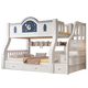 St. Burton bunk bed, solid wood children's bed, siblings do not disturb each other, bunk bed, high and low bed, double bunk bed, ladder cabinet + bookshelf + double drawers + mattress, upper 130, lower 150