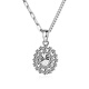 Jin Duoxi platinum pendant women's PT950 platinum necklace pendant holding moon diamond face flower pendant platinum pendant platinum holding moon pendant weighs about 1.5-1.7 grams
