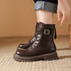 Daphne thick-soled Martin boots for women, autumn and winter short boots for women, versatile single boots, British style mid-calf boots for women, brown 38