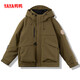 YAYA (YAYA) Short Down Jacket 2024 Winter New Casual Versatile Uniform Warm Jacket for Men and Women YX Sandstone Red M 170