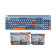 罗技（Logitech）优选系列K865机械键盘 无线蓝牙双模键盘（K845升级款）104键全尺寸 游戏商务办公键盘鼠标套装 K865雾霭蓝+雪山樱花收纳袋