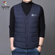 Woodpecker (TUCANO) middle-aged and elderly down cotton vest men's autumn and winter short style inner wear close-fitting waistcoat dad wear warm vest navy blue 3XL suitable for 140-155Jin Jin equals 0.5 kg