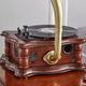 Los Bella gramophone high-end retro vinyl large speaker record player living room European ornaments Bluetooth audio Chinese tea room home home speaker radio American old-fashioned record player walnut wood standard plug-in power supply