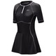 
speedo cut off code clearance swimsuit women cover their belly and make them look slim adult swimsuit women soak in hot spring conservative new swimsuit lucky bag black/white 13575 S [32 size recommended weight 44-50kg]