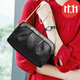 Gekazi brand celebrity dinner high-end cowhide clutch 2022 new model women's hand-clip soft cowhide mother's fashionable temperament handbag women's bag (W240A) black-small