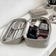 
Haofanjie makeup bag large capacity cosmetic storage bag portable travel compact waterproof professional makeup box toilet bag cosmetic bag [gray]
