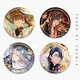 Événement indécis Book Environnement Baji Feixue Falling Hongchen Series Titanium Plate Lu Jing et Mo Yi Zuo Ran Xia Yan 4 Badges 9274-9277 Badges laser 58 mm