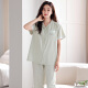 Modal 2025 Neue Pyjamas für Frauen im Sommer mit Brustpolster integrierter Baumwoll-Kurzärärmelen Frühlings- und Sommer-Dünnhaus-Kleidungsstück LSF-693 Tender Green L (165) empfohlenes Gewicht 105-125jin [Jin gleich 0,5 kg]