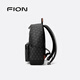 Fion (Fion) 2025 Nouveau sac à dos commercial à l'ancienne classique, sac à dos rétro à grande capacité, sac pour hommes léger, noir / café