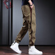 Cotton American trendy workwear pants for men in spring, autumn and winter new fashion brand loose velvet sports casual pants for men black K307 non-velvet high quality L 100-120Jin Jin equals 0.5 kg