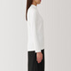 MUJI women's raised rib knit half turtleneck long-sleeved T-shirt base layer for winter BBD93C4A white S