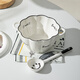 Persson double-ear ceramic bowl with spoon set soup bowl noodle bowl high-looking breakfast bowl smiling face 6-inch double-ear bowl + twisting spoon