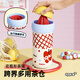 
BABLOV flower patenson stainless steel straw insulation cup high-looking girl cute birthday fruit tea cup transparent teahouse portable cup tangerine sparkling water 690ml