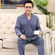 Modaler und älterer Vater Pyjamas Herren Frühlings- und Herbst-Strickjacke Langarm-Home-Kleidung Set Mode zweiteiler Set x3524 L.