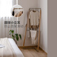 Chu Han Huangtingyuan hölzerne Sprache Massive Holzkleidung Rack amerikanische Schlafzimmer Ecke Hängende Kleidung Rack Moderne einfache Kleidung Rack Eiche Rack (rauchige Farbe) Kleidung Rack 1,6 Meter