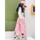 Mädchenhose Herbst- und Wintersport-Kaninchen 2025 Neue Kinder plütige Mädchenhosen großer Kinder Bindungen Füße Hosen Herbst NN-A983 [Pink] Frühlings- und Herbststil 150 cm