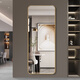 
Four-bedroom house light luxury full-body mirror wall-mounted wall-mounted entrance mirror dressing mirror household fitting mirror bedroom aluminum frame mirror gold 40*150cm [SQ-grade high-definition silver mirror]