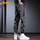 JEEP Casual Pants Men's Autumn and Winter Loose Leg Work Pants Men's Trendy and Versatile Men's Pants Gray 2XL