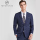 
T/Twenties men's mulberry silk silk wide tie men's business formal wear professional interview brand hand-made blue striped twill tie AS2687 purple arrow 9.5CM wide