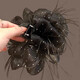 Two Worlds Happy 2025 New Starry Flower Feather Clip Women's Hairpin Back of Head Clip Headwear High-end Shark Clip Hairpin Feather Clip