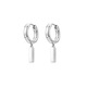 RU AEOKARS925 Silver Needle Small Silver Bar Earrings Small Earrings Silver Earrings Cold Wind Earrings Women's Earrings You Don't Need to Take Off While Sleeping Silver Pair