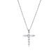 Fat Donglai's same moissanite 18/k gold necklace 18/K gold cross necklace Women's light luxury yellow l gold and silver diamond Full diamond cross necklace 18/Kl gold