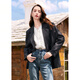 Betu women's autumn new suit lapel fashionable versatile silhouette suit jacket 2408T59 charcoal gray S