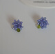 OEMG Jane natural lavender color tanzanite rich green peridot color matching natural stone beaded earrings ear clips a pair of gold-plated earrings imported from Japan