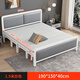 Foldable bed Household foldable portable bed Small bed Office lunch break Single double bed Rental iron bed White 1.0 meters - Jingsufa