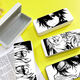 Caja de gafas Animación de alto valor animación hombres y mujeres de caras de caras Caja de almacenamiento de alumnos periféricos personalizados Caja de gafas simples Z3897 White