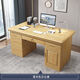 QUINCEGIRL2024 new solid wood desk thickened boss desk office with drawer lock single Chinese style thickened upgraded A walnut desk 1.4X0.7X0.75 meters
