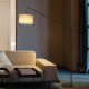 Floor-standing lamp eye protection lamp full spectrum vertical desk lamp piano lamp bedroom fishing lamp sofa living room atmosphere light 1047 hemp lampshade + 12W remote control lamp
